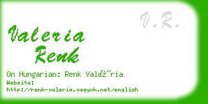 valeria renk business card